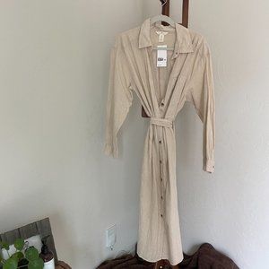 COPY - Linen button-down dress with tie